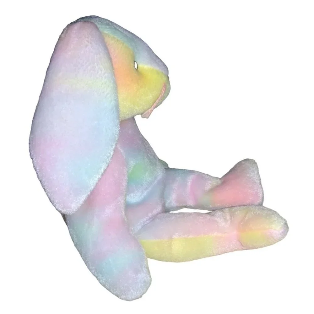 Ty Beanie Baby Hippie Bunny Pastel Tie-Dye Plush Toy 1998 Original With Tags - Picture 8 of 12